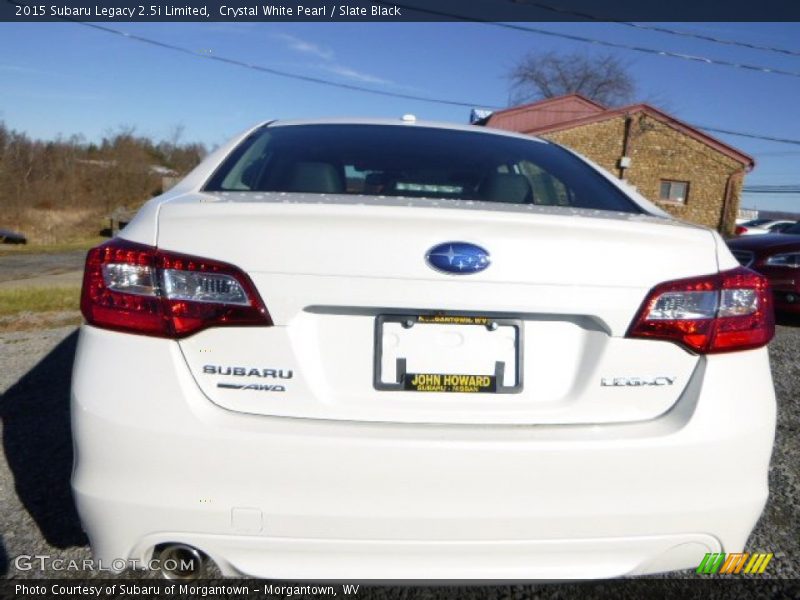 Crystal White Pearl / Slate Black 2015 Subaru Legacy 2.5i Limited