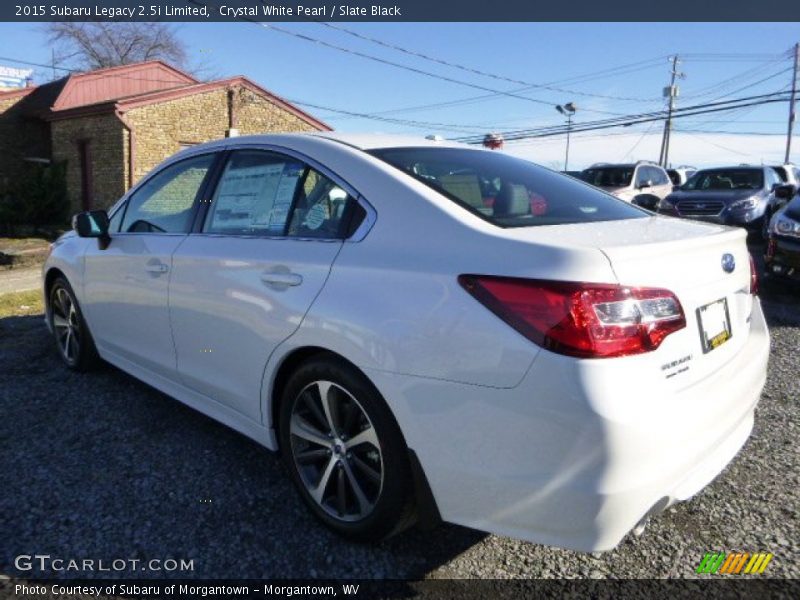 Crystal White Pearl / Slate Black 2015 Subaru Legacy 2.5i Limited