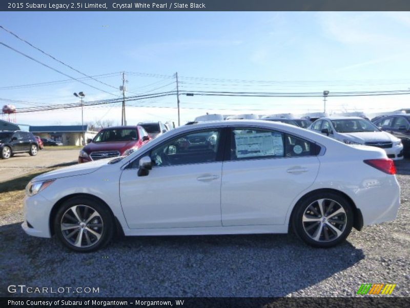 Crystal White Pearl / Slate Black 2015 Subaru Legacy 2.5i Limited