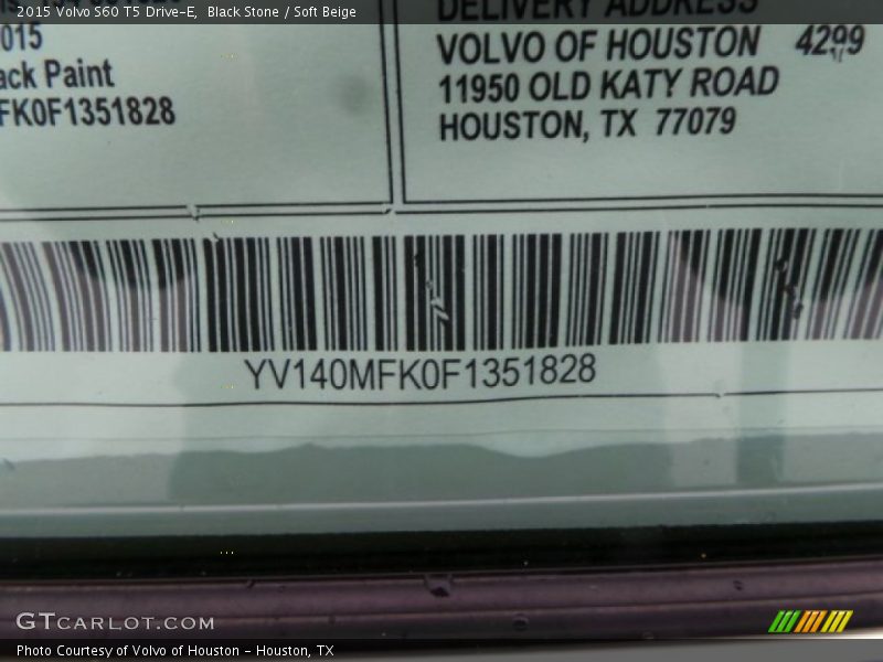 Black Stone / Soft Beige 2015 Volvo S60 T5 Drive-E