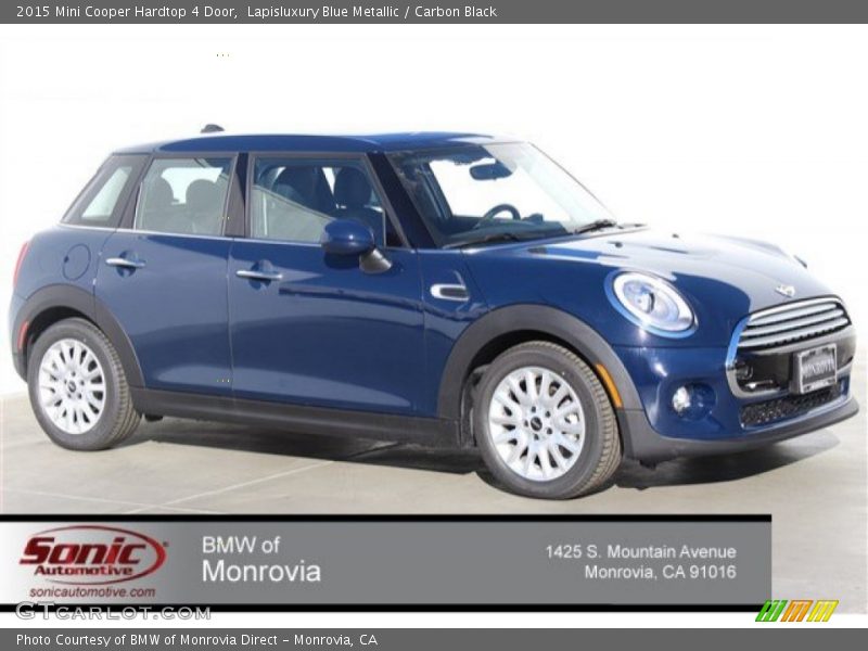 Lapisluxury Blue Metallic / Carbon Black 2015 Mini Cooper Hardtop 4 Door