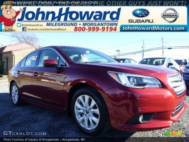 Venetian Red Pearl / Slate Black 2015 Subaru Legacy 2.5i Premium