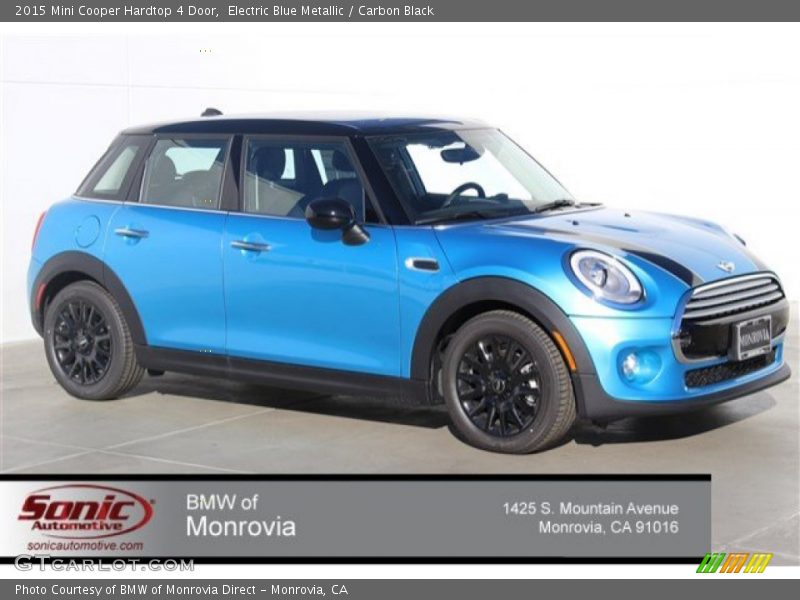 Electric Blue Metallic / Carbon Black 2015 Mini Cooper Hardtop 4 Door