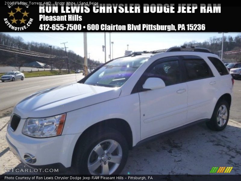 Bright White / Sand Beige 2006 Pontiac Torrent AWD