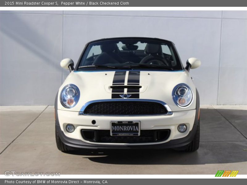 Pepper White / Black Checkered Cloth 2015 Mini Roadster Cooper S