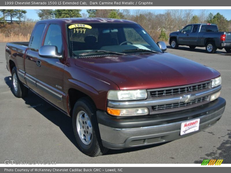 Dark Carmine Red Metallic / Graphite 1999 Chevrolet Silverado 1500 LS Extended Cab