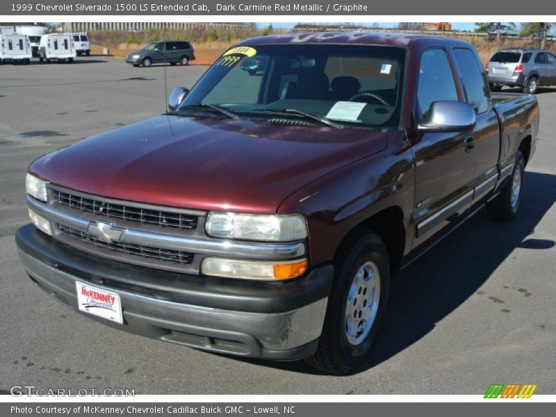 Dark Carmine Red Metallic / Graphite 1999 Chevrolet Silverado 1500 LS Extended Cab