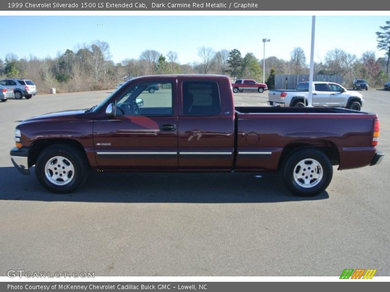 Dark Carmine Red Metallic / Graphite 1999 Chevrolet Silverado 1500 LS Extended Cab