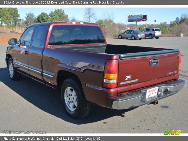 Dark Carmine Red Metallic / Graphite 1999 Chevrolet Silverado 1500 LS Extended Cab