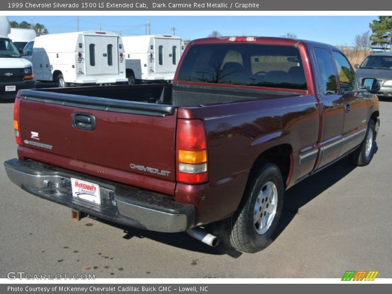 Dark Carmine Red Metallic / Graphite 1999 Chevrolet Silverado 1500 LS Extended Cab