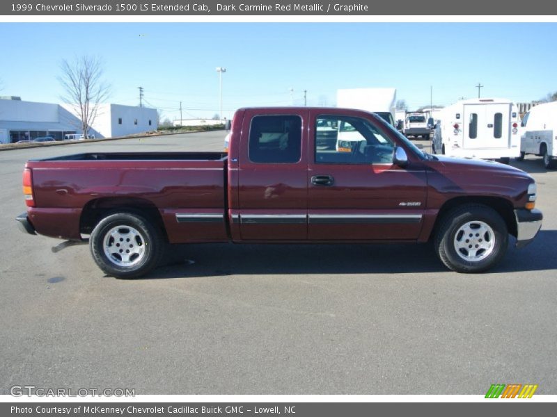 Dark Carmine Red Metallic / Graphite 1999 Chevrolet Silverado 1500 LS Extended Cab