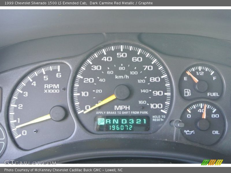 Dark Carmine Red Metallic / Graphite 1999 Chevrolet Silverado 1500 LS Extended Cab