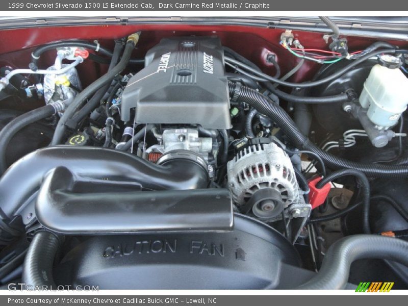 Dark Carmine Red Metallic / Graphite 1999 Chevrolet Silverado 1500 LS Extended Cab