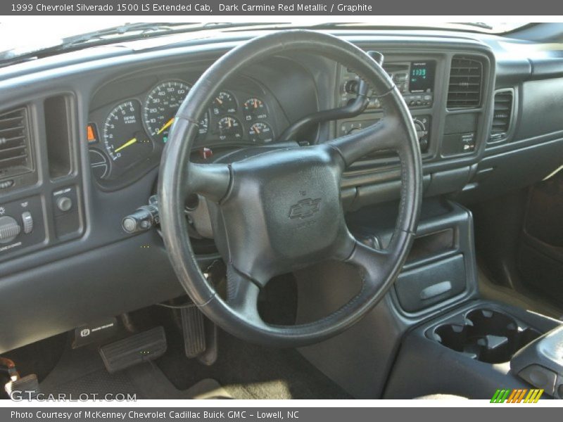 Dark Carmine Red Metallic / Graphite 1999 Chevrolet Silverado 1500 LS Extended Cab