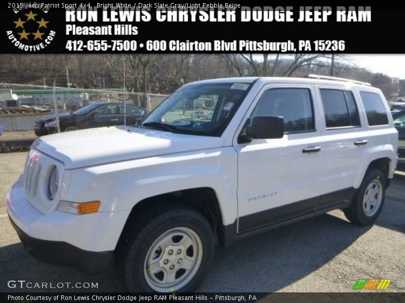 Bright White / Dark Slate Gray/Light Pebble Beige 2015 Jeep Patriot Sport 4x4