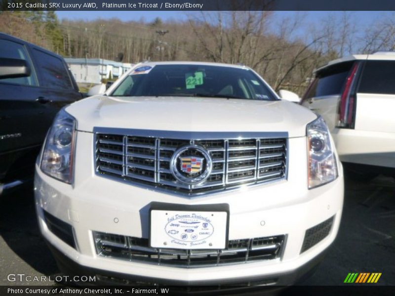 Platinum Ice Tricoat / Ebony/Ebony 2015 Cadillac SRX Luxury AWD