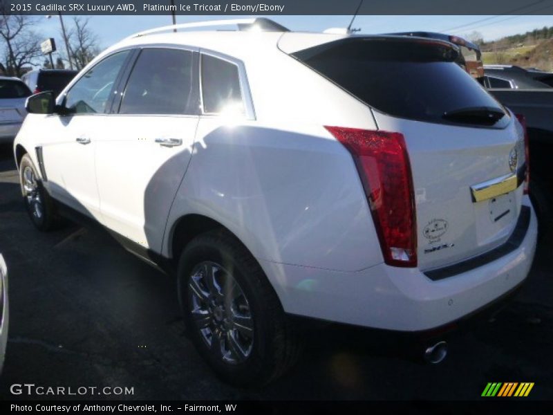 Platinum Ice Tricoat / Ebony/Ebony 2015 Cadillac SRX Luxury AWD