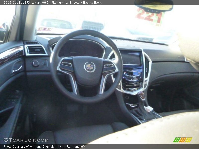 Platinum Ice Tricoat / Ebony/Ebony 2015 Cadillac SRX Luxury AWD
