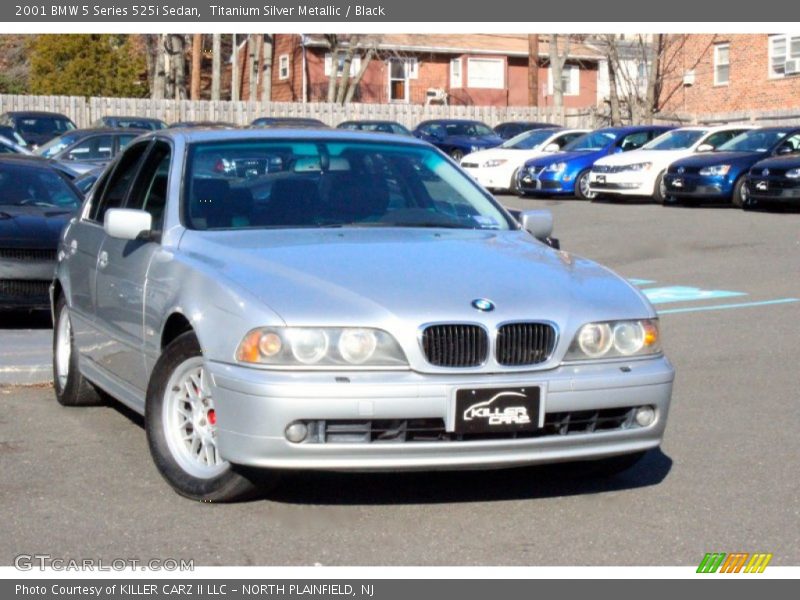 Titanium Silver Metallic / Black 2001 BMW 5 Series 525i Sedan