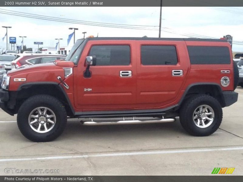 Sunset Orange Metallic / Wheat 2003 Hummer H2 SUV