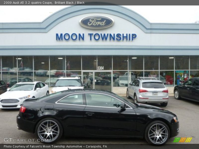 Brilliant Black / Black 2009 Audi A5 3.2 quattro Coupe