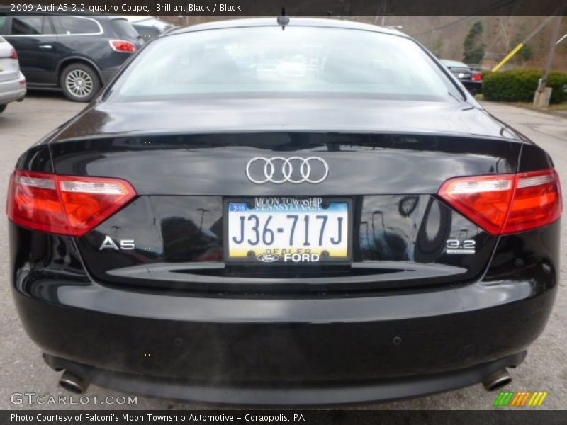 Brilliant Black / Black 2009 Audi A5 3.2 quattro Coupe