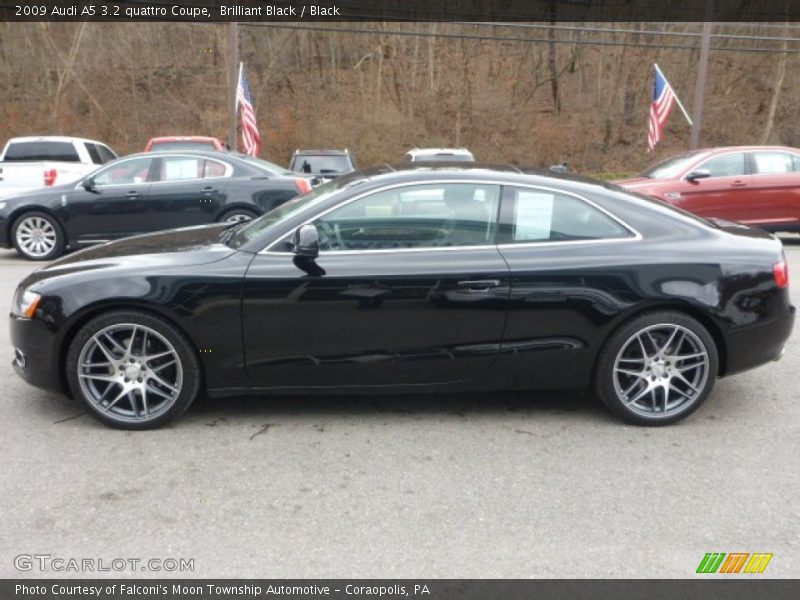 Brilliant Black / Black 2009 Audi A5 3.2 quattro Coupe