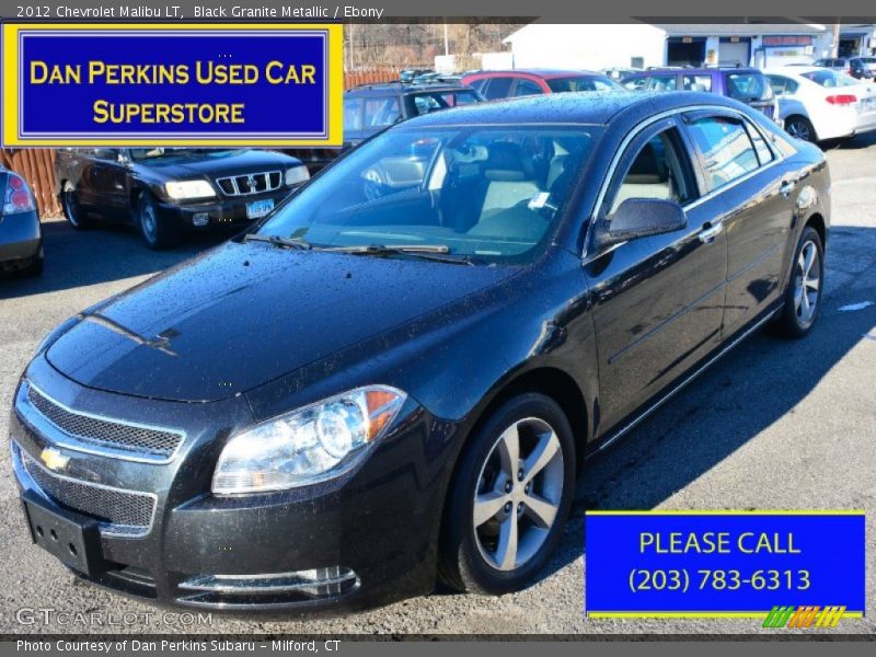 Black Granite Metallic / Ebony 2012 Chevrolet Malibu LT