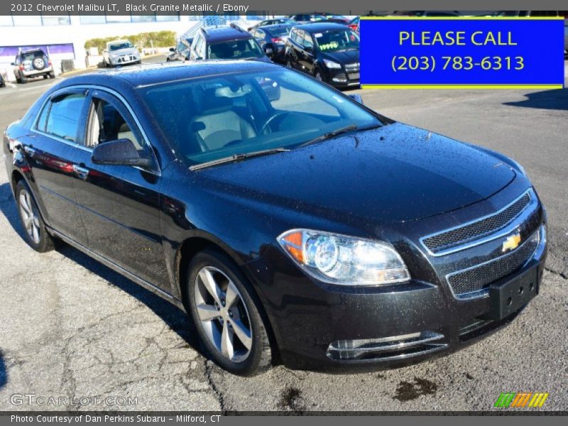 Black Granite Metallic / Ebony 2012 Chevrolet Malibu LT