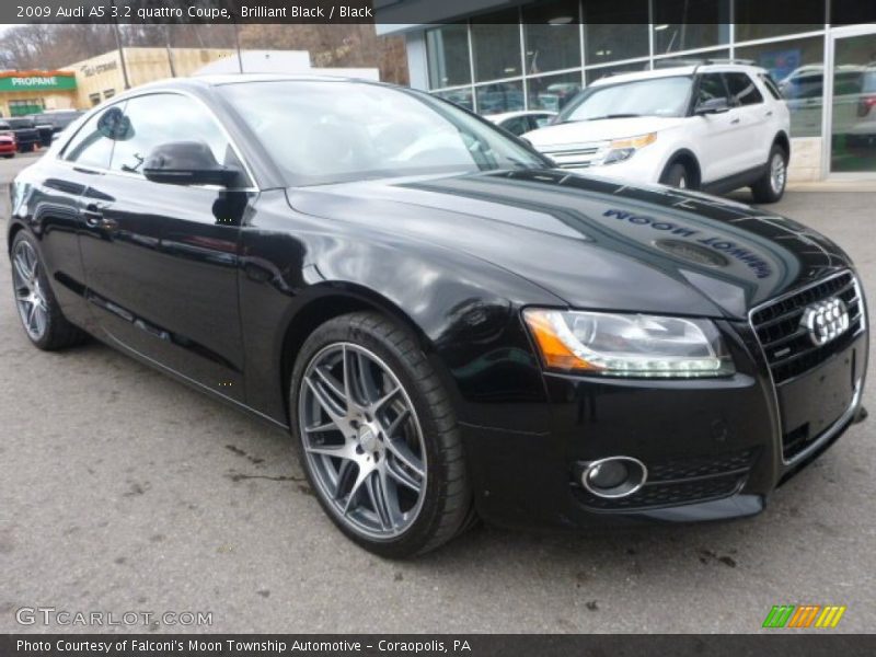 Brilliant Black / Black 2009 Audi A5 3.2 quattro Coupe