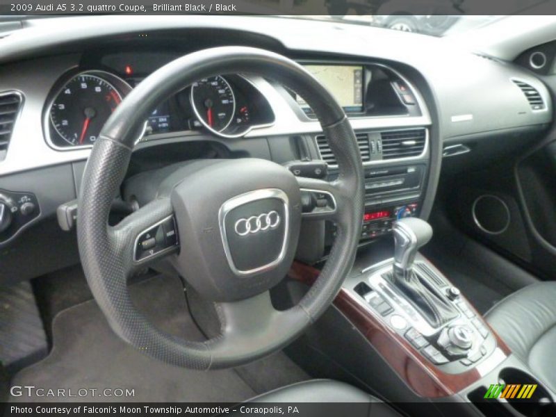 Brilliant Black / Black 2009 Audi A5 3.2 quattro Coupe