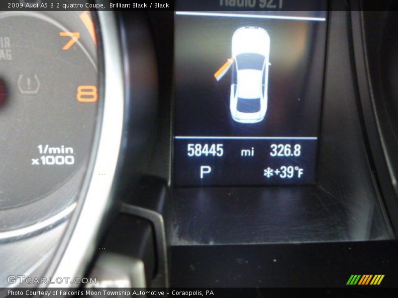 Brilliant Black / Black 2009 Audi A5 3.2 quattro Coupe