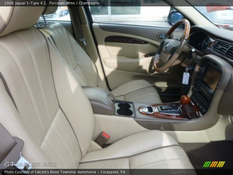 Porcelain White / Champagne 2008 Jaguar S-Type 4.2