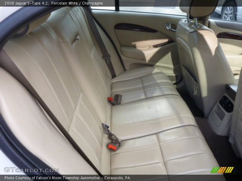 Porcelain White / Champagne 2008 Jaguar S-Type 4.2