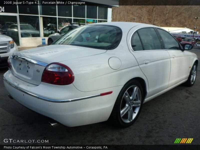 Porcelain White / Champagne 2008 Jaguar S-Type 4.2