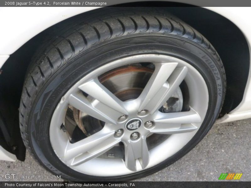 Porcelain White / Champagne 2008 Jaguar S-Type 4.2