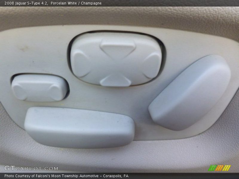 Porcelain White / Champagne 2008 Jaguar S-Type 4.2