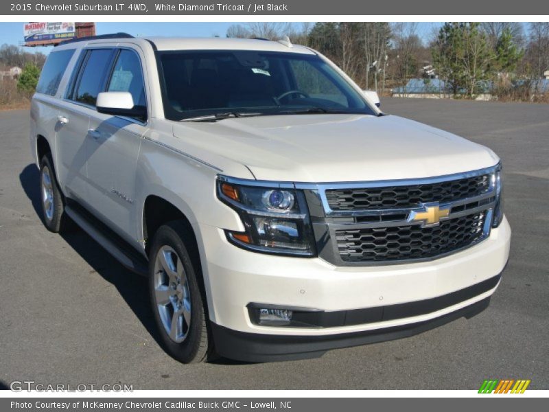 White Diamond Tricoat / Jet Black 2015 Chevrolet Suburban LT 4WD