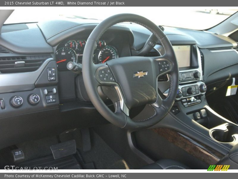 White Diamond Tricoat / Jet Black 2015 Chevrolet Suburban LT 4WD