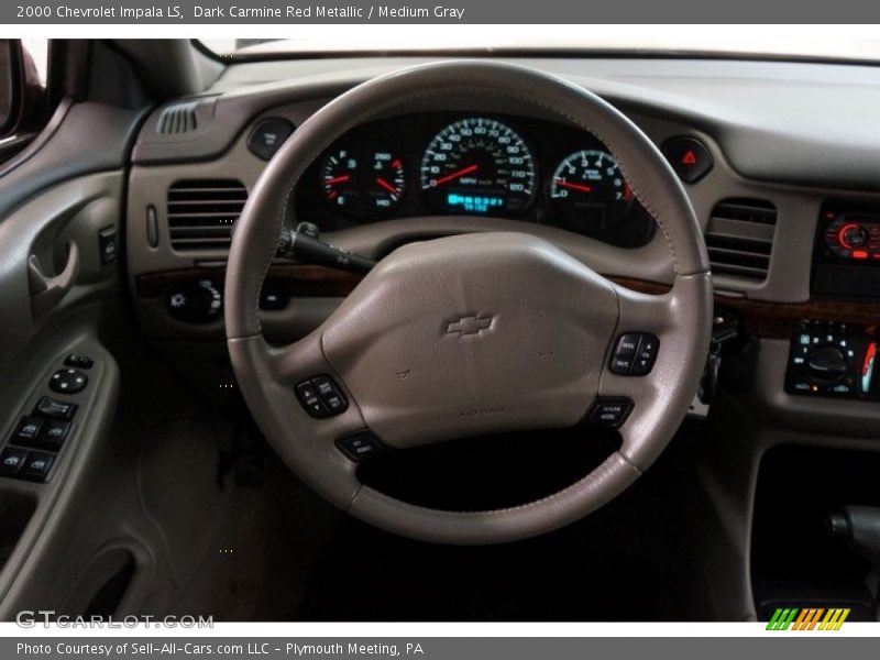 Dark Carmine Red Metallic / Medium Gray 2000 Chevrolet Impala LS
