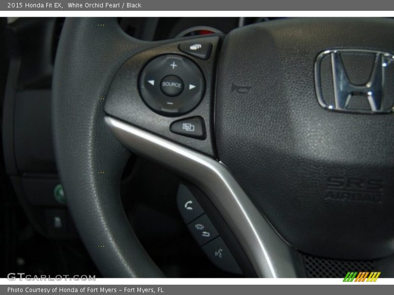 White Orchid Pearl / Black 2015 Honda Fit EX