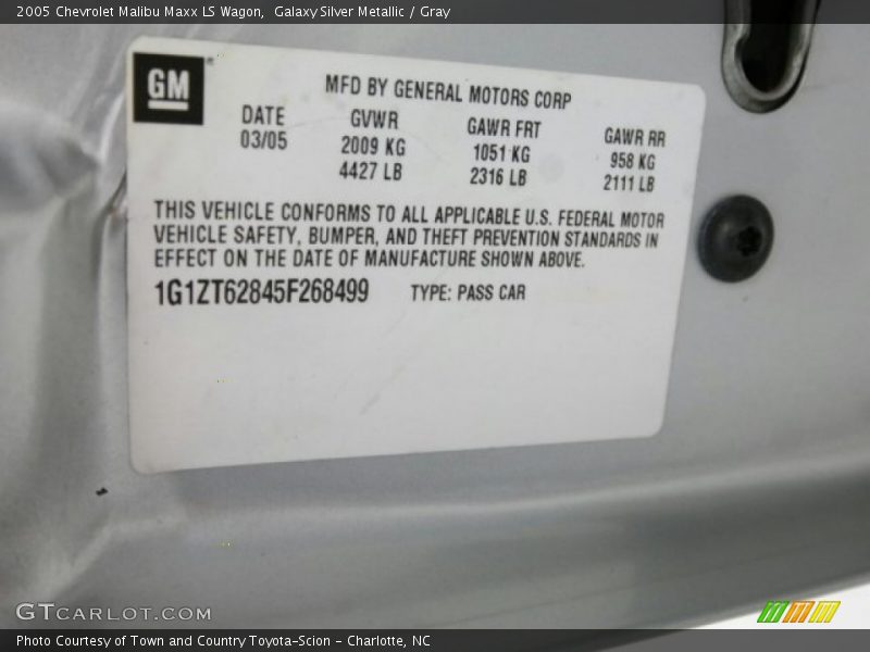 Galaxy Silver Metallic / Gray 2005 Chevrolet Malibu Maxx LS Wagon