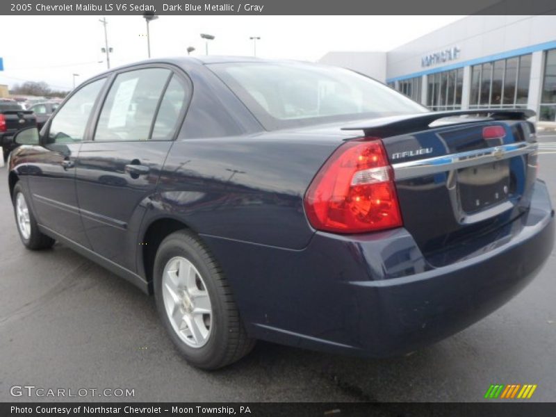 Dark Blue Metallic / Gray 2005 Chevrolet Malibu LS V6 Sedan
