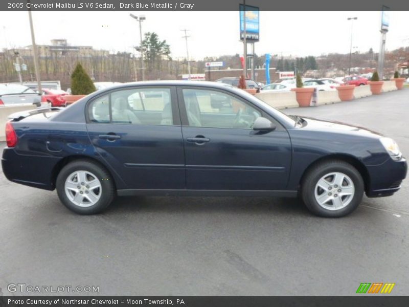 Dark Blue Metallic / Gray 2005 Chevrolet Malibu LS V6 Sedan