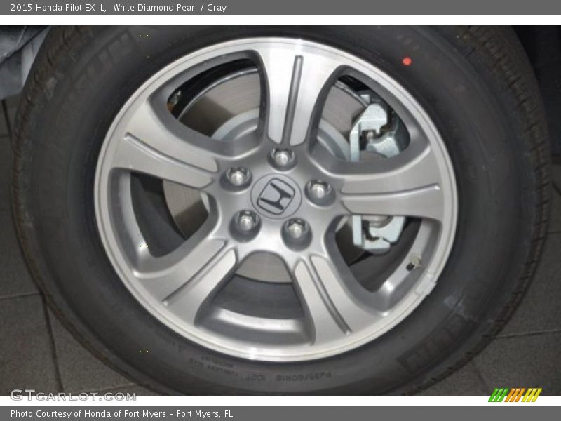 White Diamond Pearl / Gray 2015 Honda Pilot EX-L