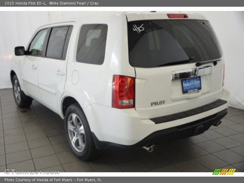 White Diamond Pearl / Gray 2015 Honda Pilot EX-L