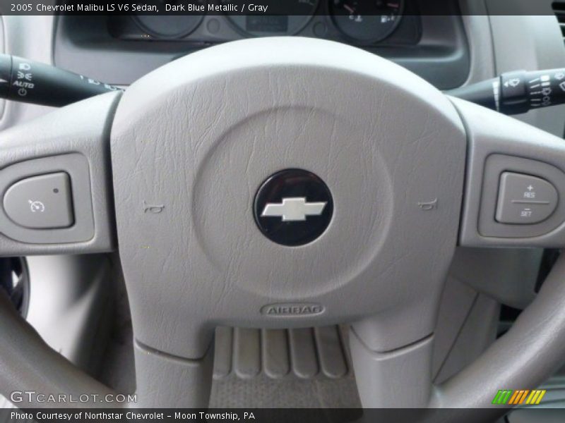 Dark Blue Metallic / Gray 2005 Chevrolet Malibu LS V6 Sedan