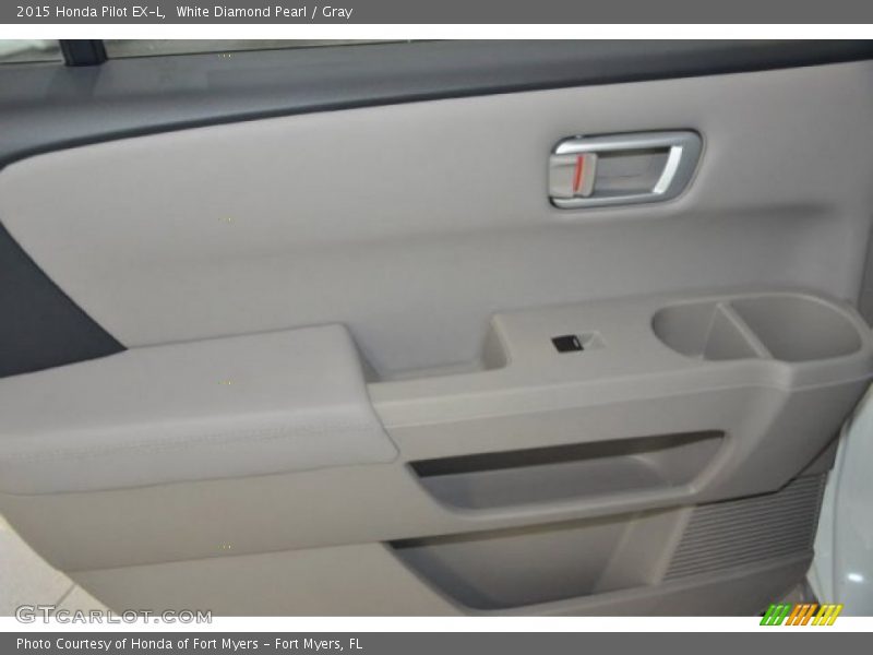 White Diamond Pearl / Gray 2015 Honda Pilot EX-L