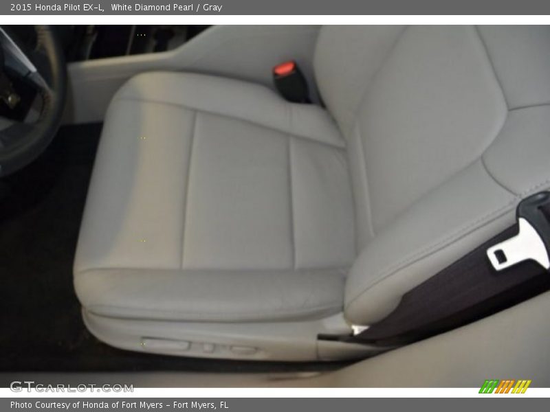 White Diamond Pearl / Gray 2015 Honda Pilot EX-L