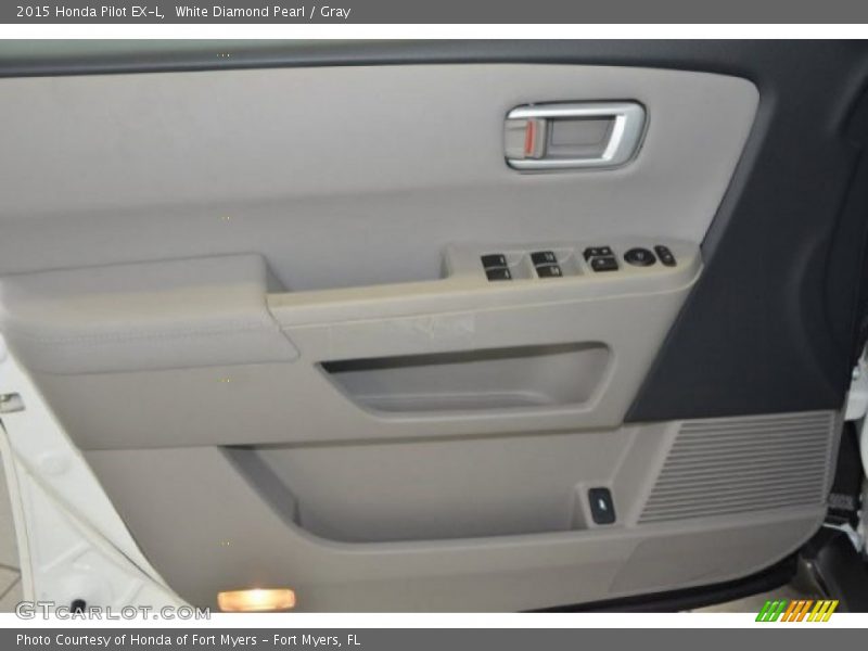 White Diamond Pearl / Gray 2015 Honda Pilot EX-L